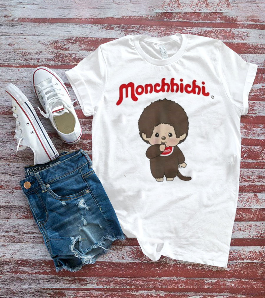 Monchhichi Cute Stance Fluffy Little Guy Character T-Shirt