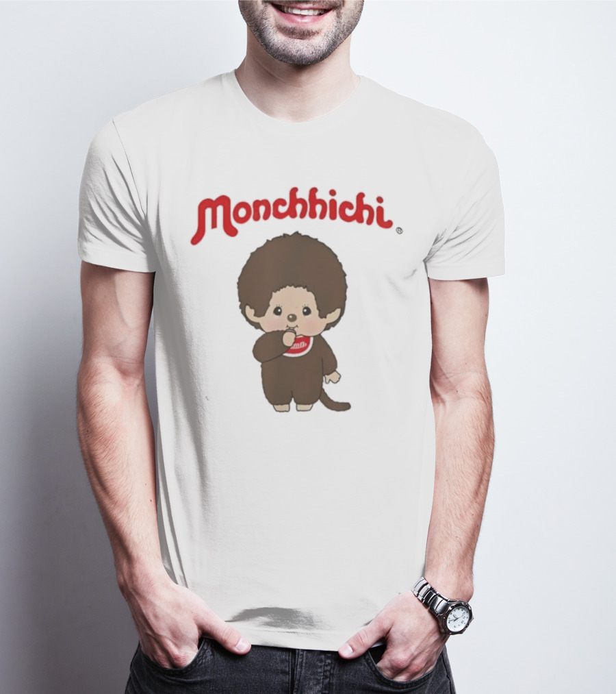 Monchhichi Cute Stance Fluffy Little Guy Character T-Shirt