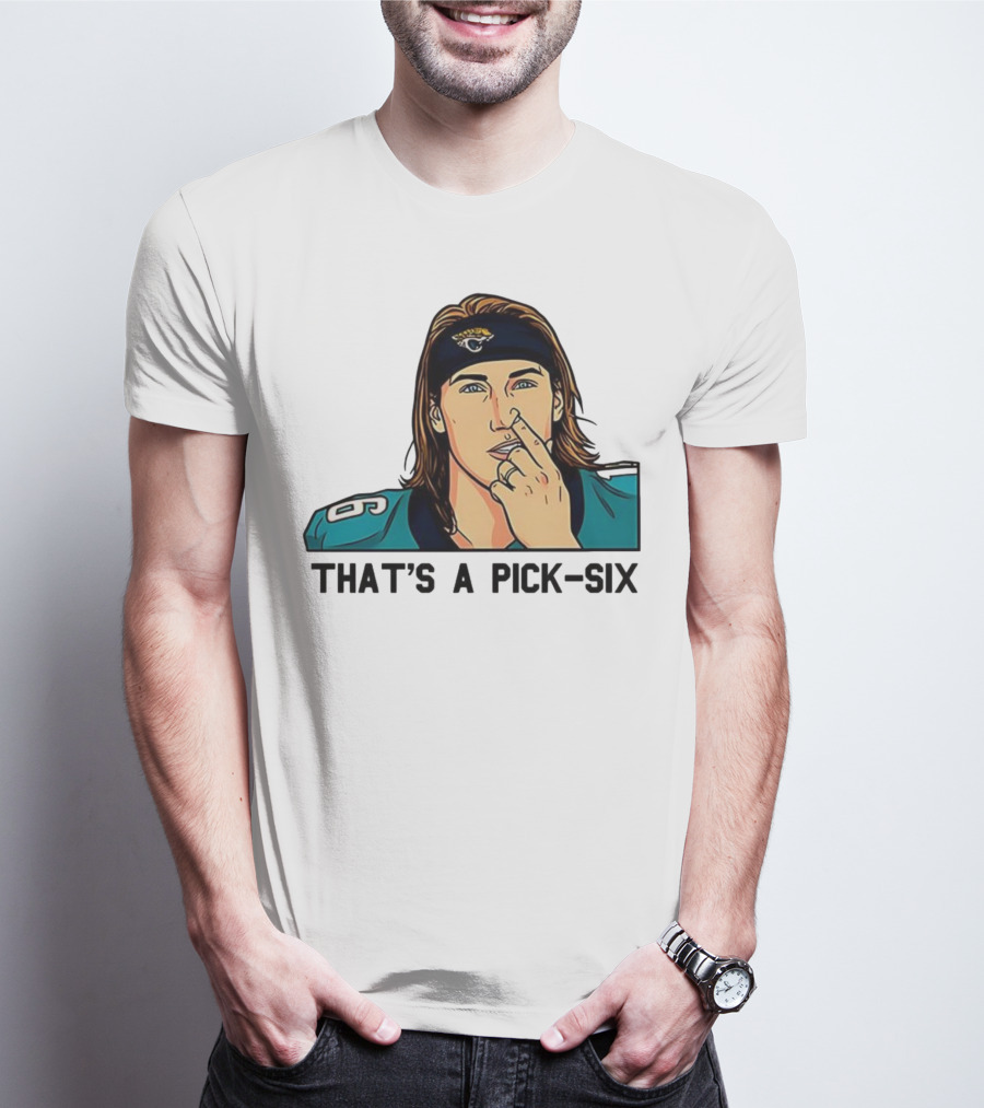 Trevor Lawrence Jacksonville Jaguars That’s A Pick Six Nose Picking T-Shirt