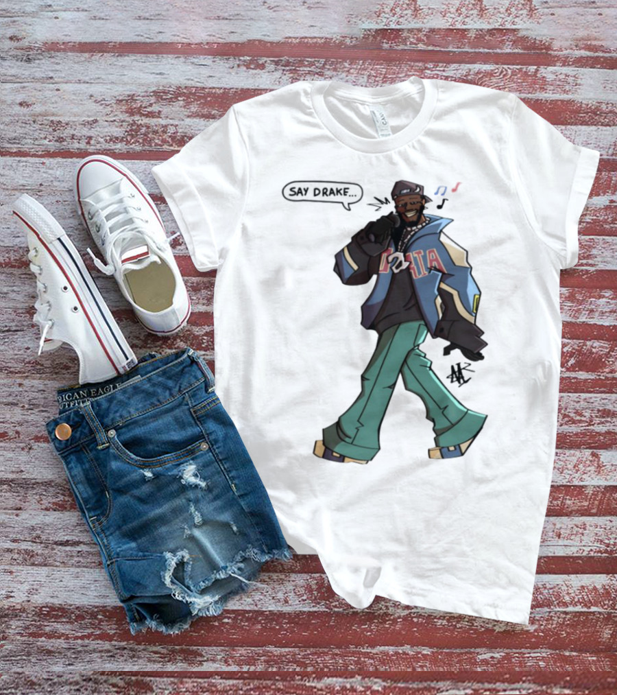 Windandsea Kendrick Lamar Say Drake Illustration T-Shirt