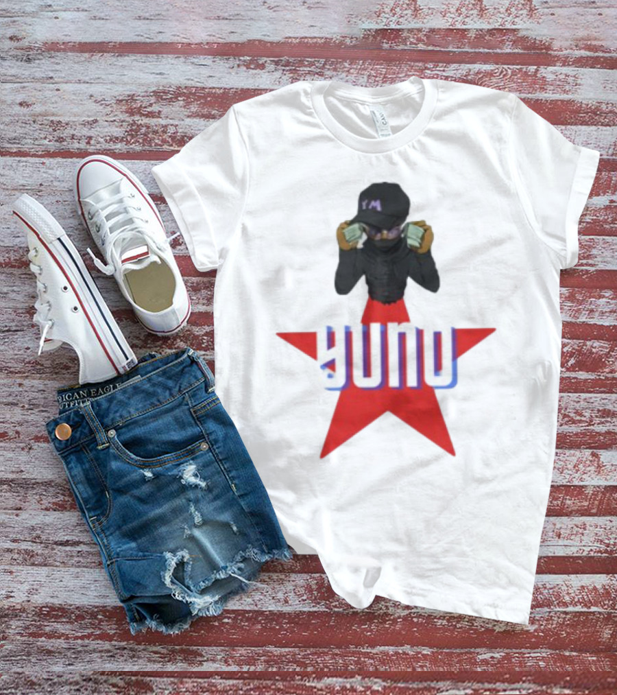 Yuno Holding Money Icon On Red Star T-Shirt