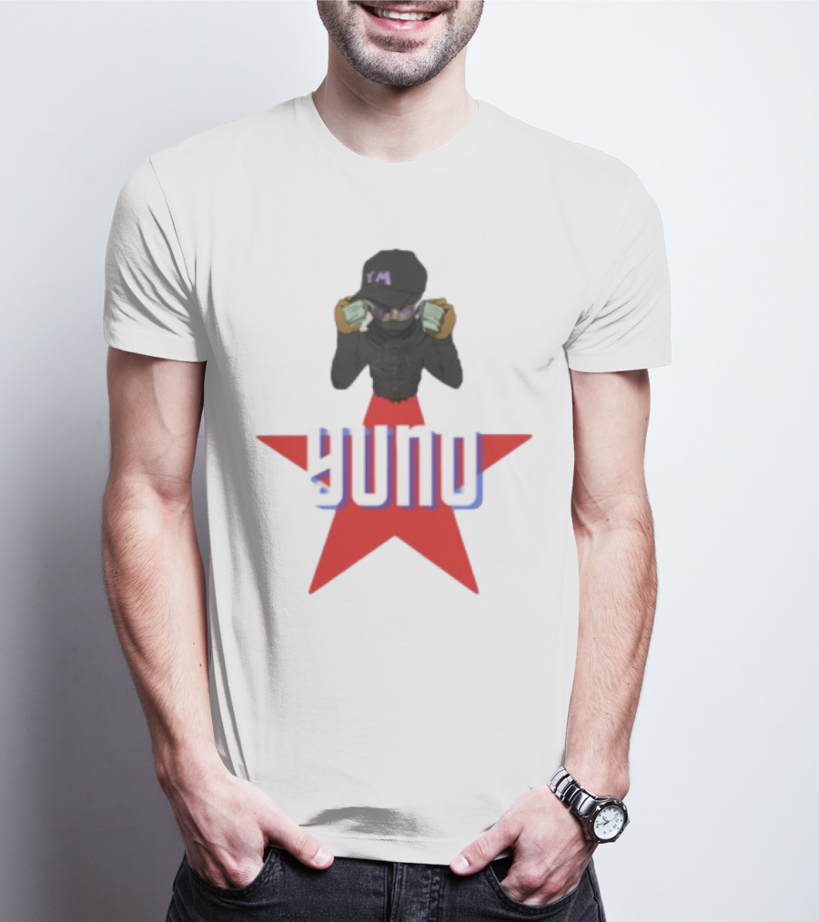 Yuno Holding Money Icon On Red Star T-Shirt