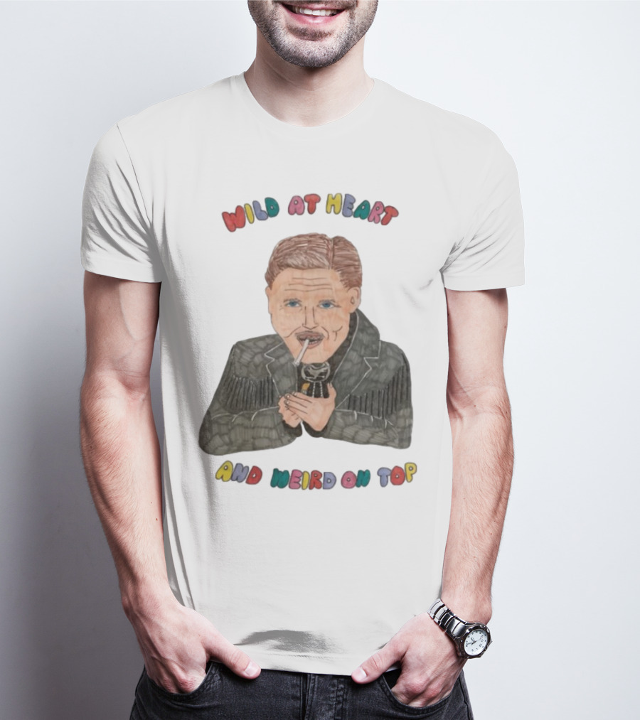 David Lynch Wild At Heart And Weird On Top Smoking Character Illustration T-Shirt