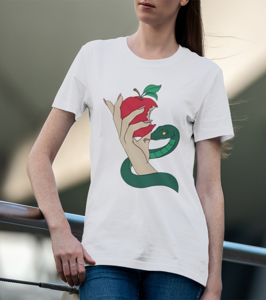 Eve Was Framed Ewf Colorful Snake And Apple T-Shirt
