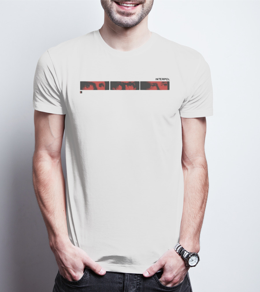 Interpol Band Red Eyes Photo Imagery T-Shirt
