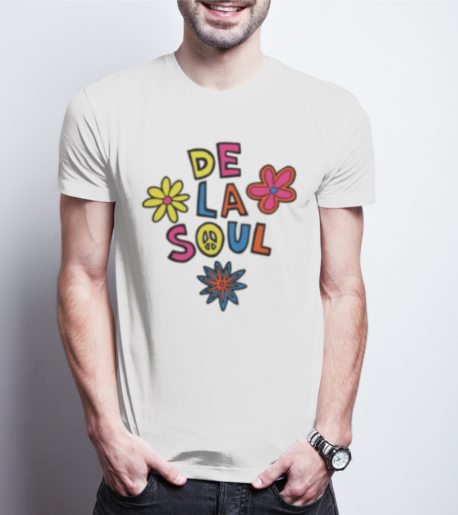 Thank You Dave De La Soul Colorful Flowers Peace Symbol T-Shirt