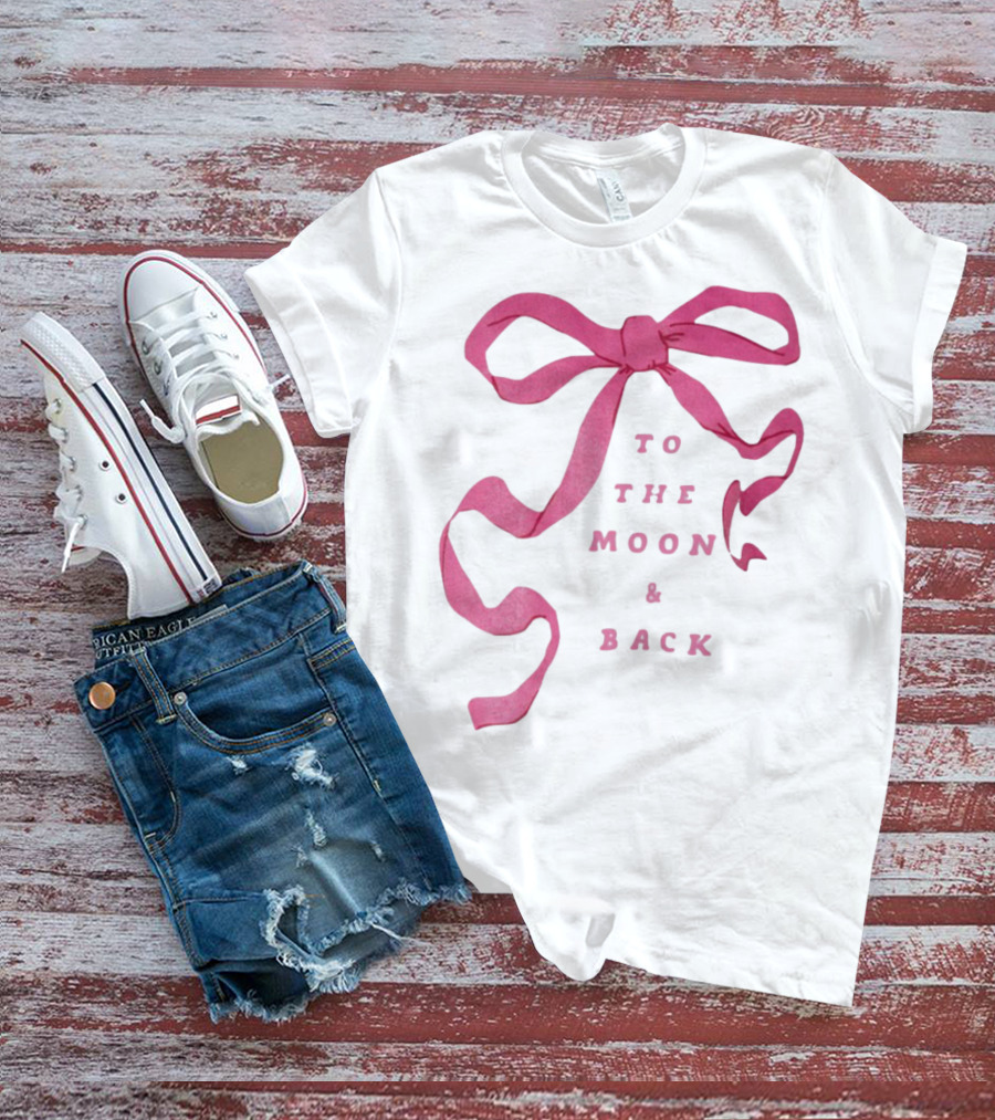 To The Moon And Back Pink Ribbon T-Shirt