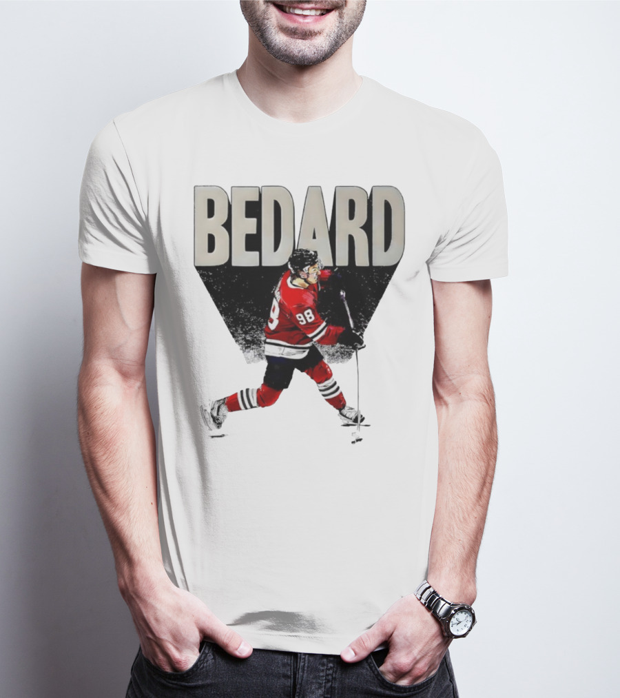 Bedard 98 Chicago Hockey Player Red Jersey T-Shirt