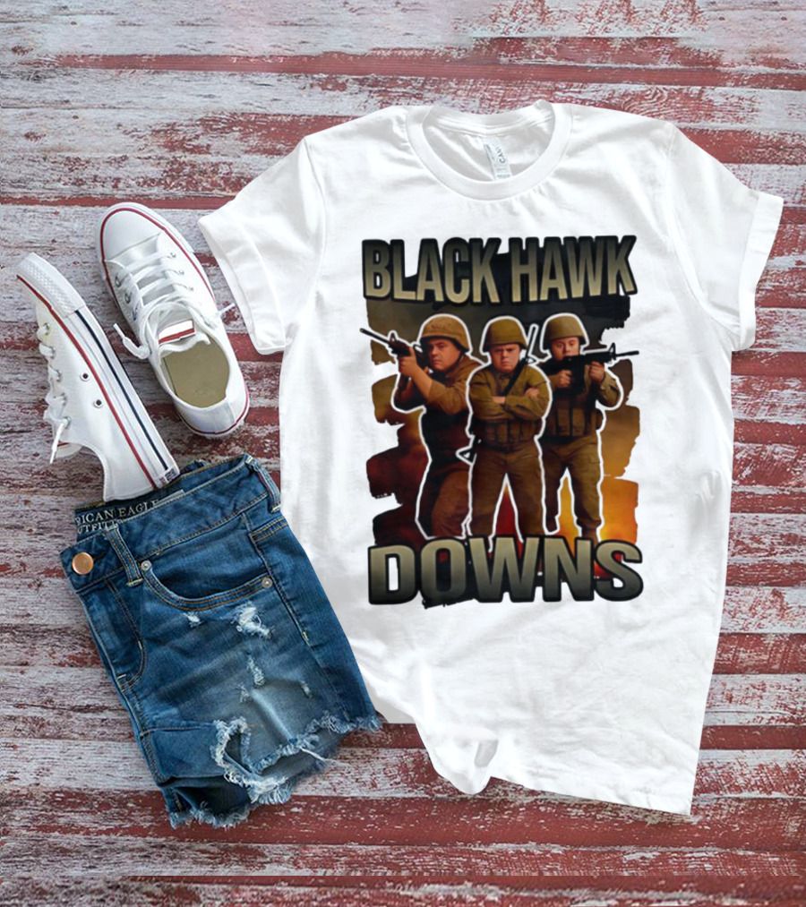 Black Hawk Downs Movie Parody Soldiers T-Shirt