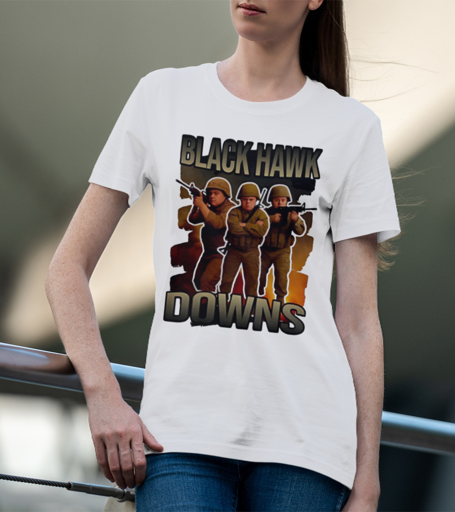 Black Hawk Downs Movie Parody Soldiers T-Shirt