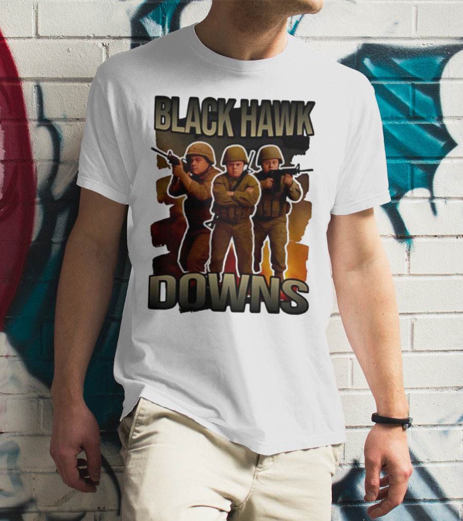 Black Hawk Downs Movie Parody Soldiers T-Shirt