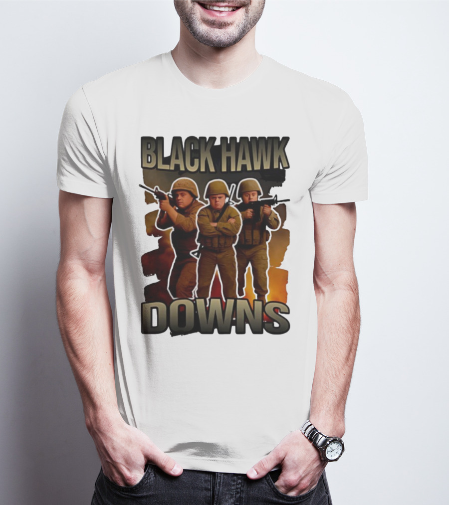 Black Hawk Downs Movie Parody Soldiers T-Shirt