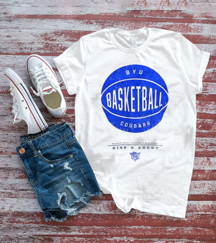 BYU Cougars Rise And Shoot Basketball Brigham Young University T-Shirt