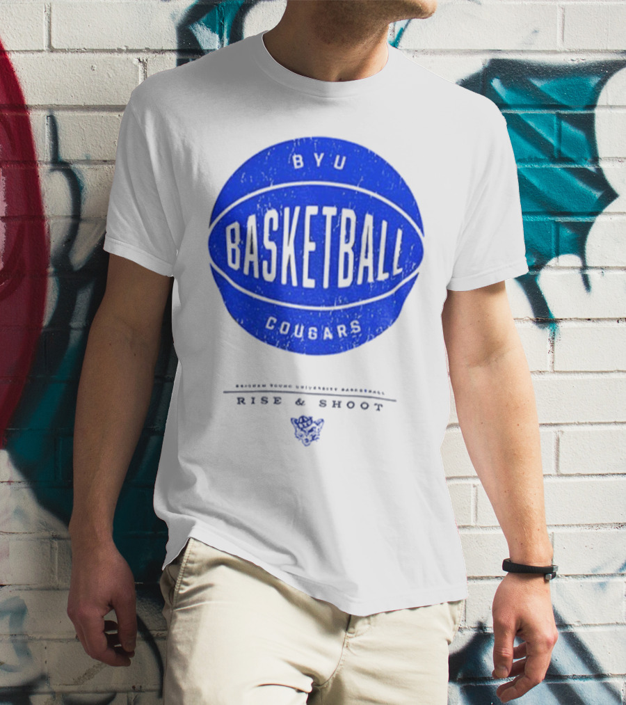 BYU Cougars Rise And Shoot Basketball Brigham Young University T-Shirt