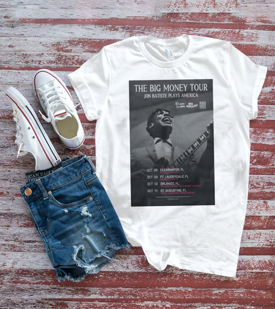 The Big Money Tour Jon Batiste Plays America October 2025 Florida Concert Dates T-Shirt