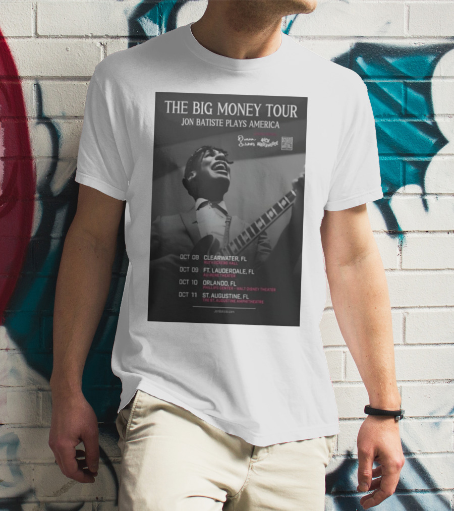 The Big Money Tour Jon Batiste Plays America October 2025 Florida Concert Dates T-Shirt