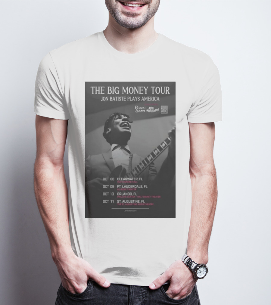 The Big Money Tour Jon Batiste Plays America October 2025 Florida Concert Dates T-Shirt