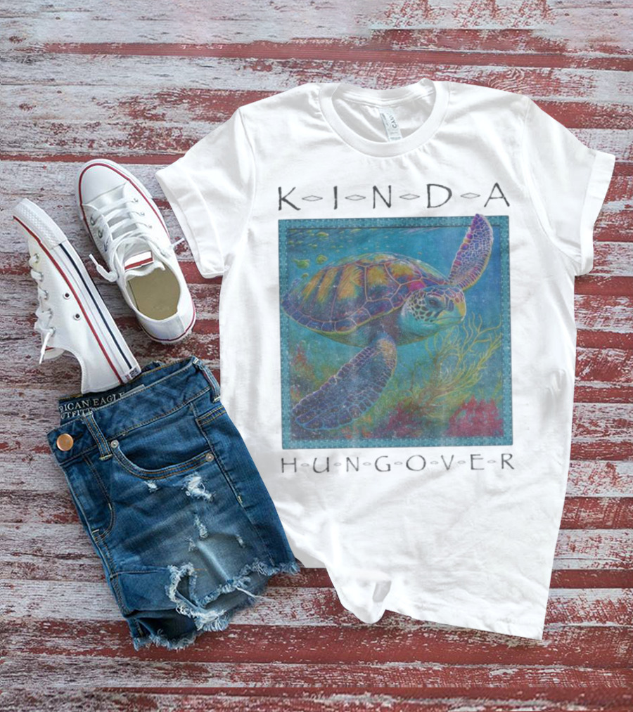 Kinda Hungover Turtle Ocean Scene T-Shirt