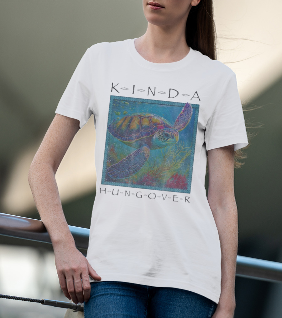 Kinda Hungover Turtle Ocean Scene T-Shirt