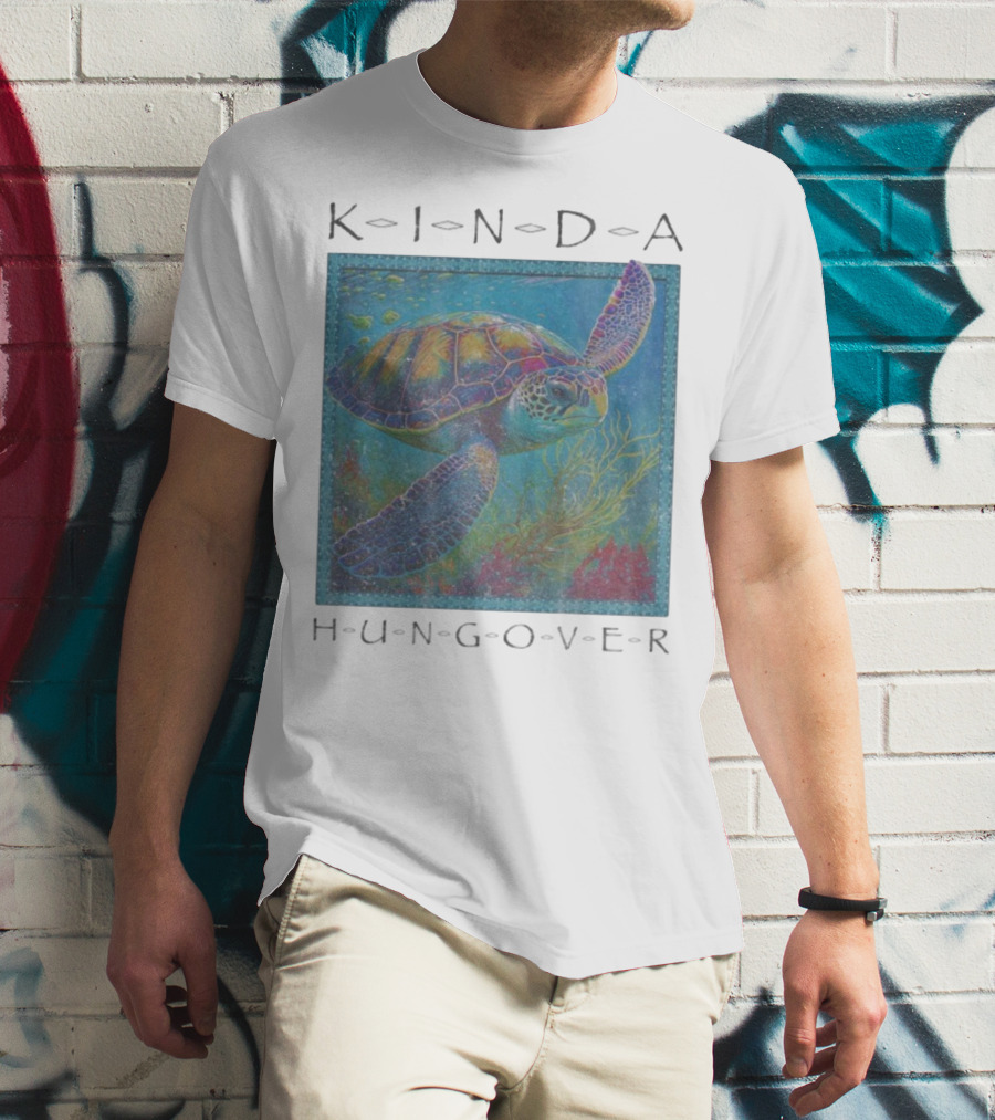 Kinda Hungover Turtle Ocean Scene T-Shirt