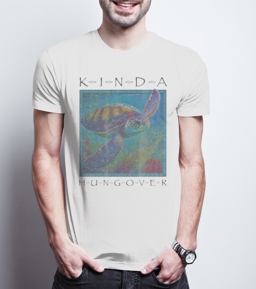 Kinda Hungover Turtle Ocean Scene T-Shirt