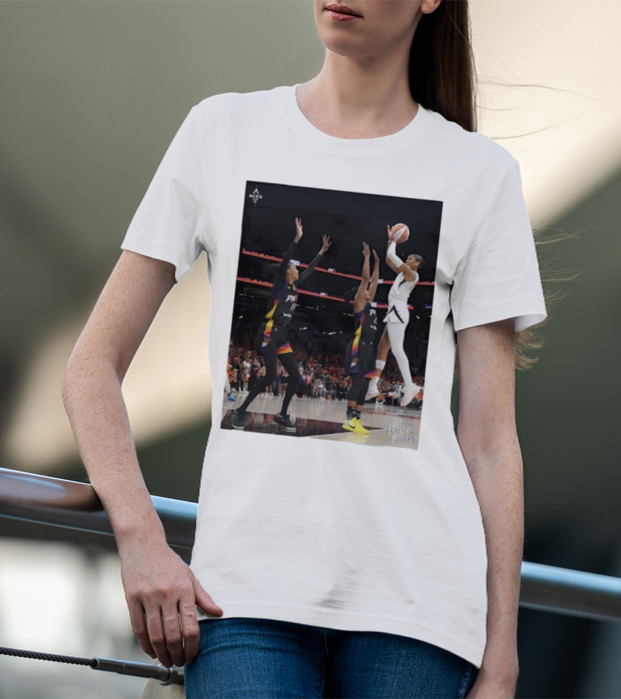 Las Vegas Aces Hang It In The Louvre Basketball Action Shot T-Shirt