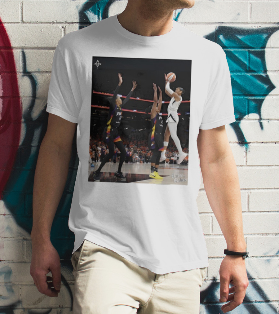Las Vegas Aces Hang It In The Louvre Basketball Action Shot T-Shirt