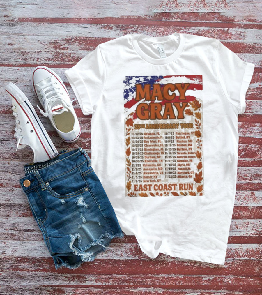 Macy Gray 25th Anniversary Tour 2025 East Coast Run Dates T-Shirt