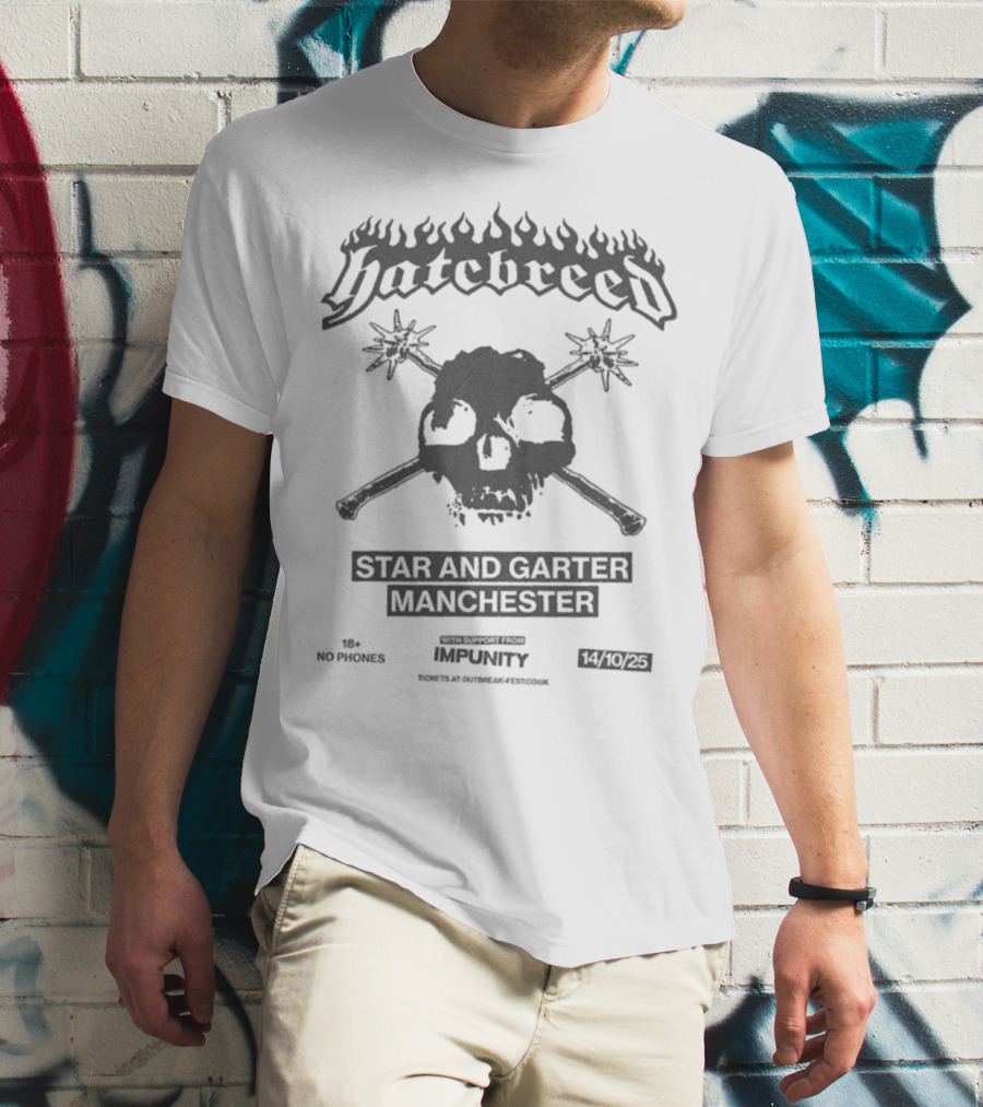 Hatebreed Star And Garter Manchester Event October 14th 2025 T-Shirt