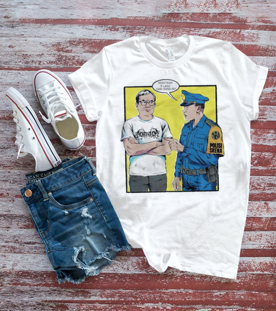 Polisi Skena Sebutkan 3 Lagu Dari Band Ini Meme Comic Interaction T-Shirt