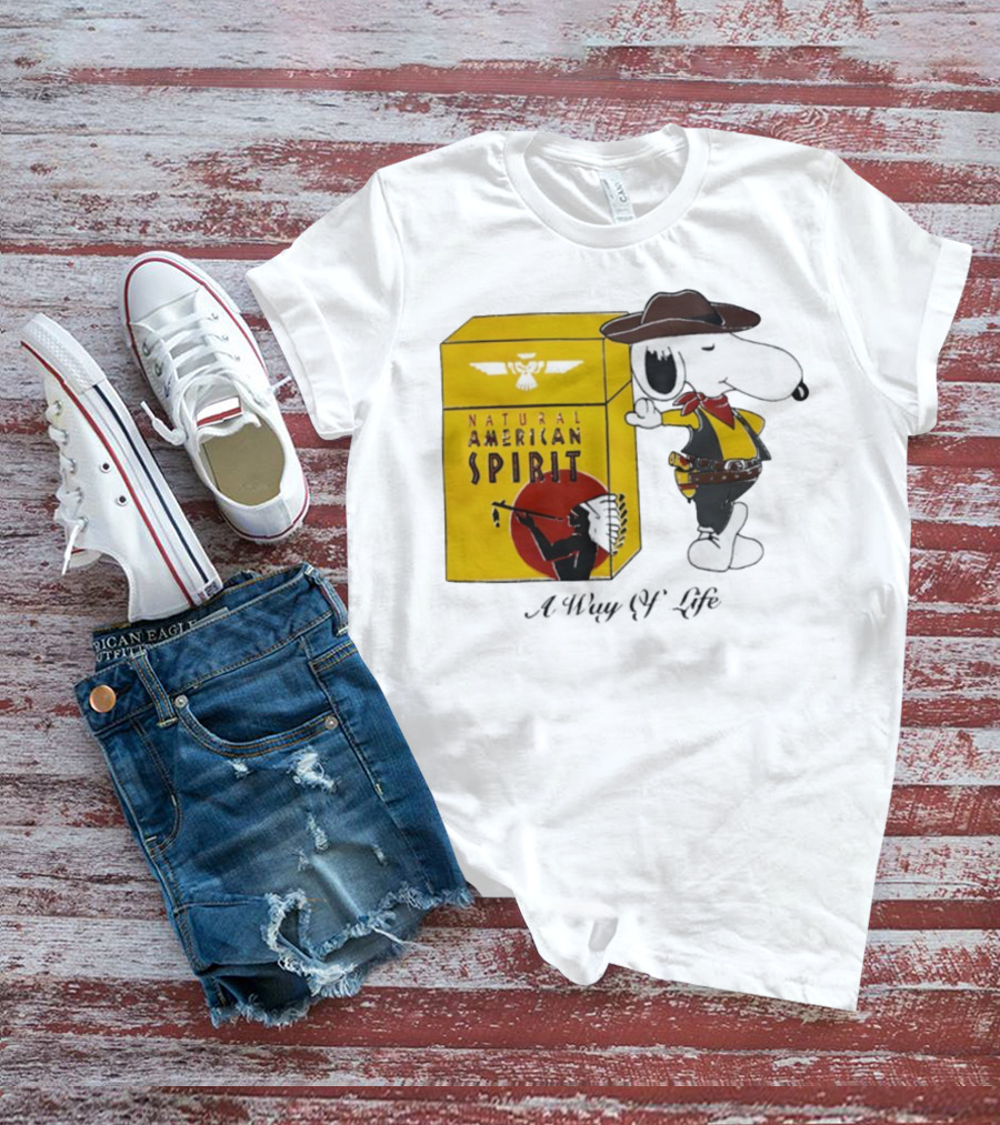 Snoopy Cowboy Natural American Spirit A Way Of Life T-Shirt