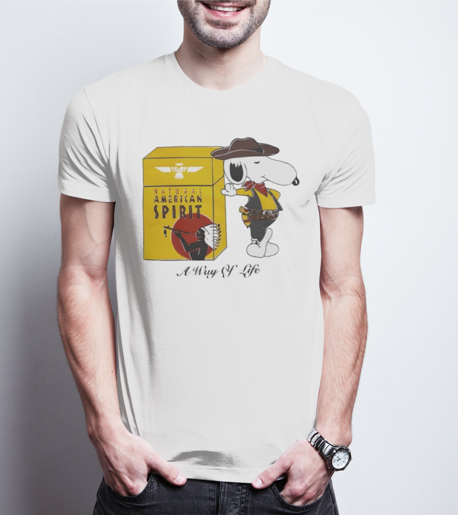 Snoopy Cowboy Natural American Spirit A Way Of Life T-Shirt