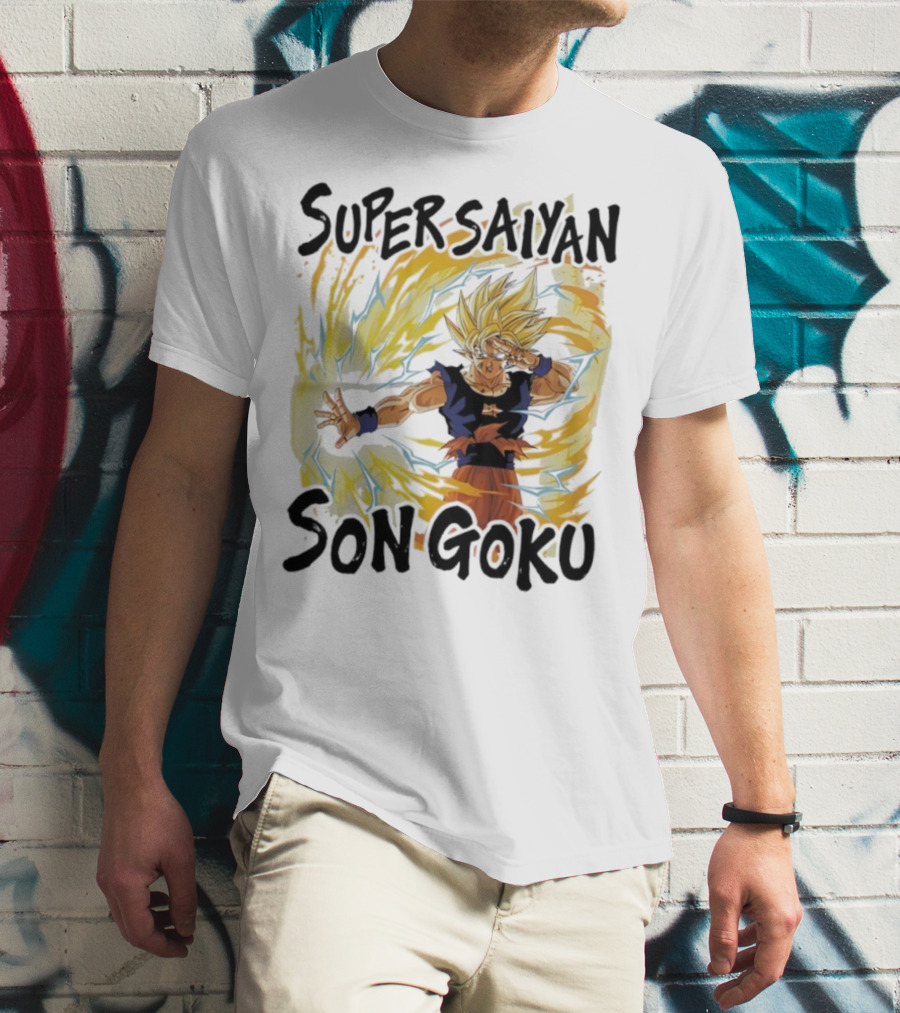 Super Saiyan Son Goku Dragon Ball Z Power Burst Aura Icon T-Shirt