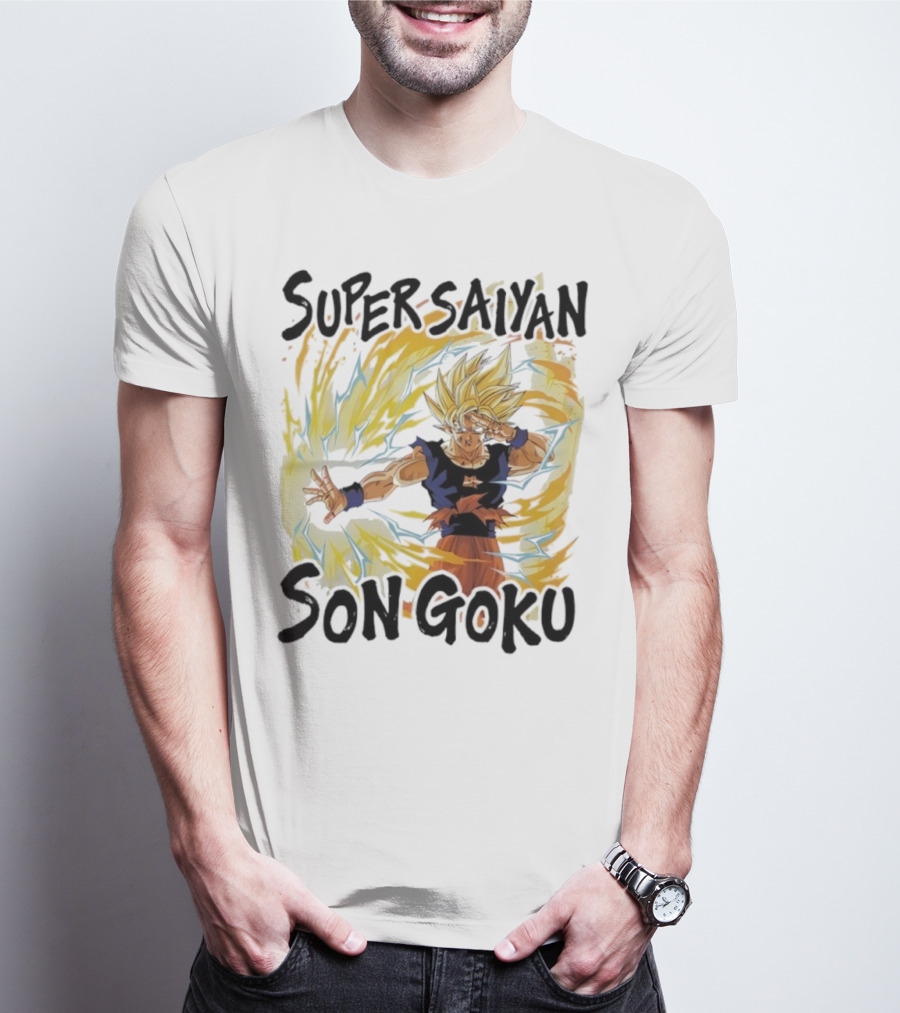 Super Saiyan Son Goku Dragon Ball Z Power Burst Aura Icon T-Shirt