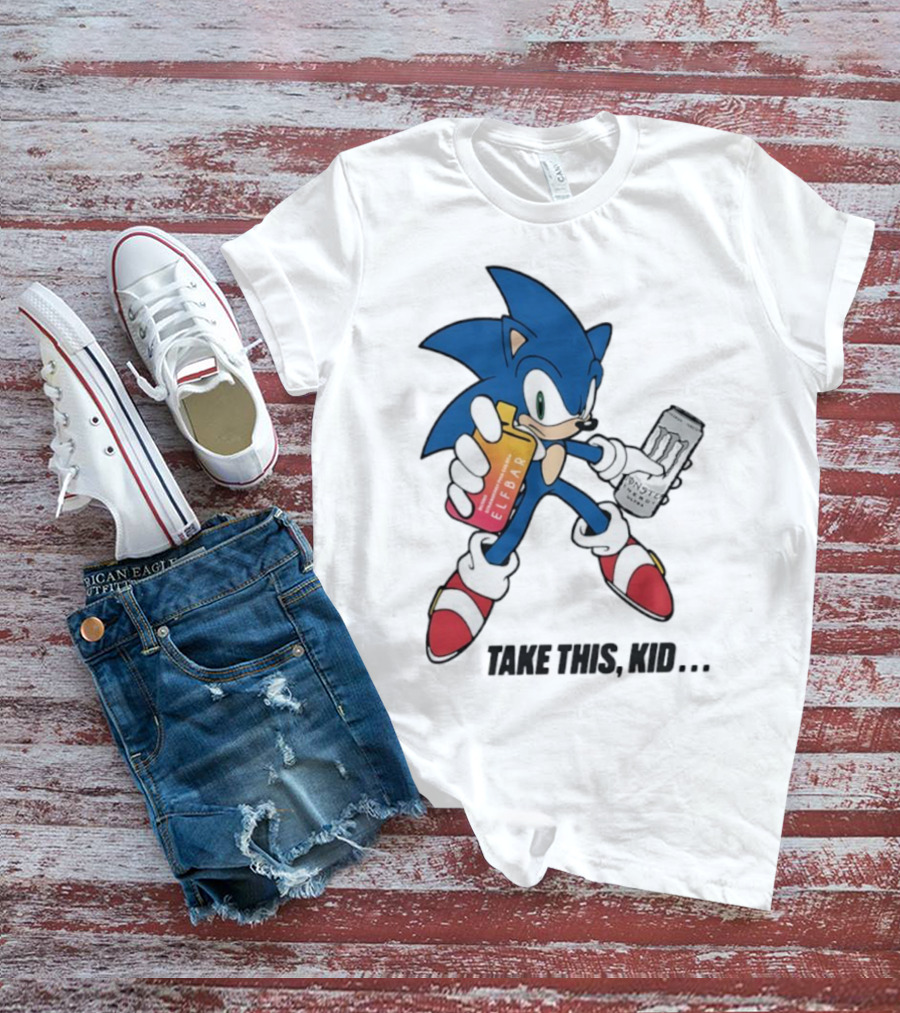 Take This Kid Sonic Hedgehog Elfbar Energy Can T-Shirt