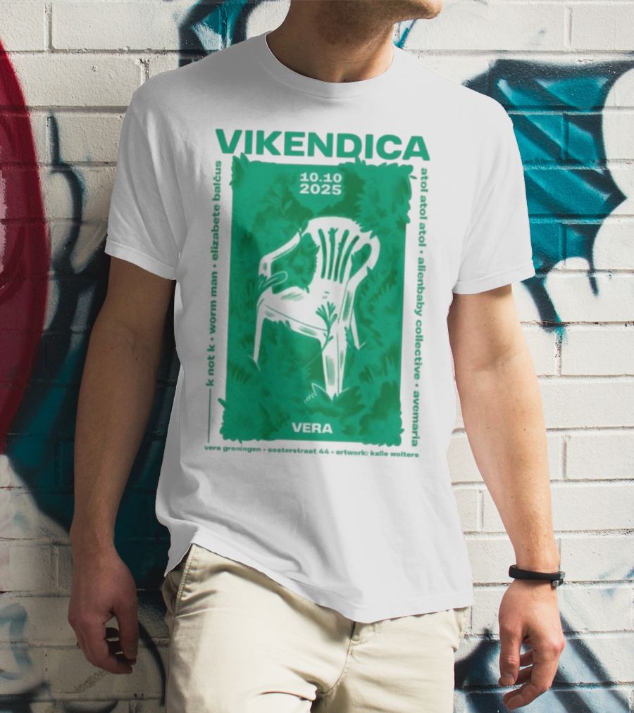 Vikendica 10.10.2025 Vera Chair Illustration In Greenery T-Shirt