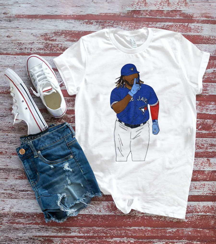 Vladimir Guerrero Jr Shhh Gesture Toronto Blue Jays Player Iconic Pose T-Shirt