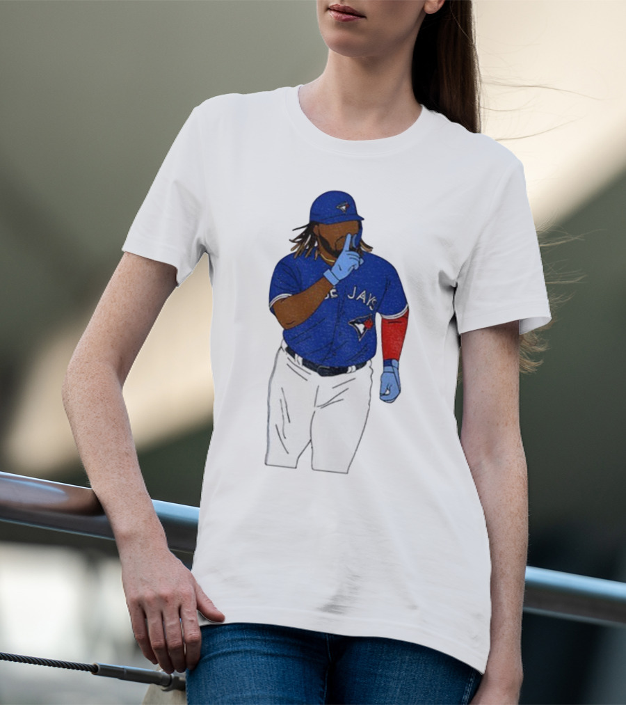 Vladimir Guerrero Jr Shhh Gesture Toronto Blue Jays Player Iconic Pose T-Shirt