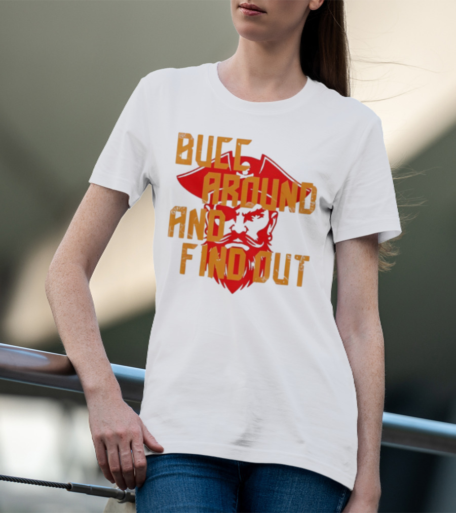 Bucc Around And Find Out Vintage Buccaneer Head Retro Style T-Shirt