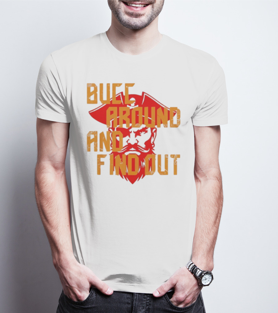 Bucc Around And Find Out Vintage Buccaneer Head Retro Style T-Shirt