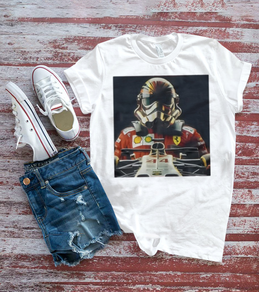 George Lucas Stormtrooper Formula 1 Ferrari Shell Petronas Mercedes Racing 44 T-Shirt