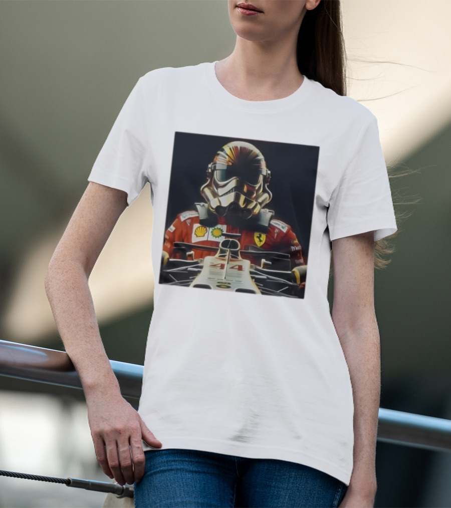 George Lucas Stormtrooper Formula 1 Ferrari Shell Petronas Mercedes Racing 44 T-Shirt