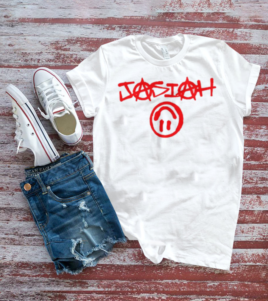 Jasiah Classic With Graffiti Style And Smiley Face T-Shirt