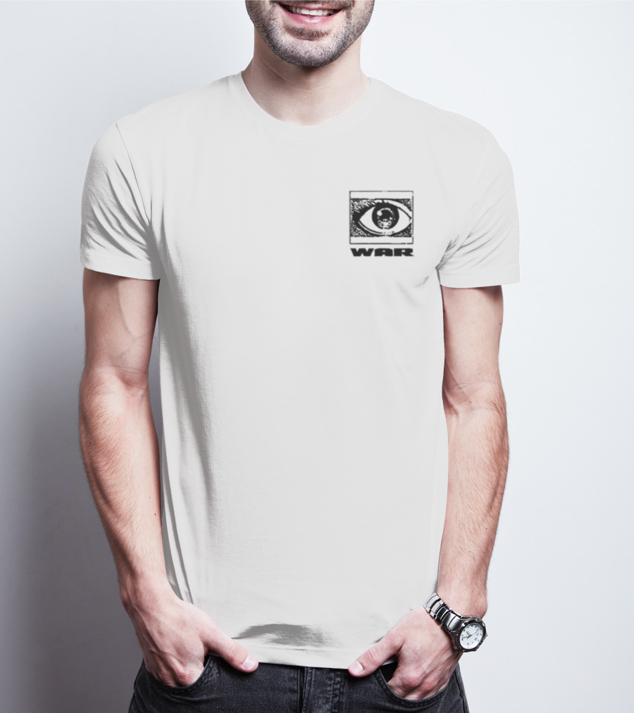 Jasiah War Anime Eye Sketch With Japanese Kanji T-Shirt