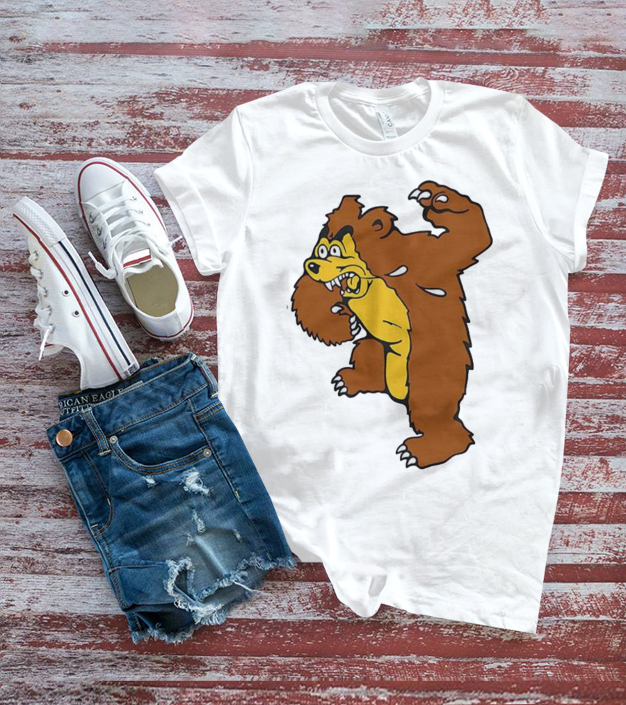 Montana Grizzlies Retro Monety Mascot Bear T-Shirt