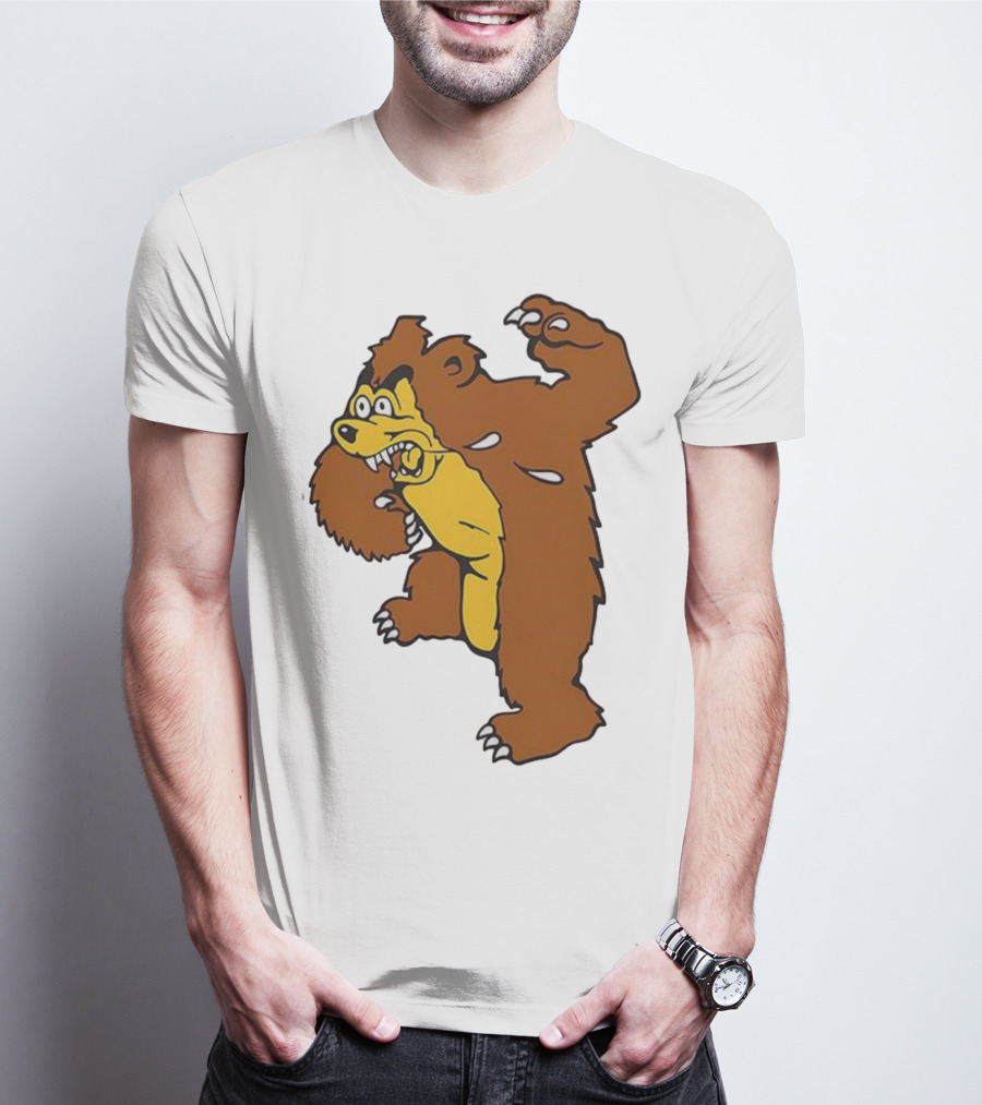 Montana Grizzlies Retro Monety Mascot Bear T-Shirt