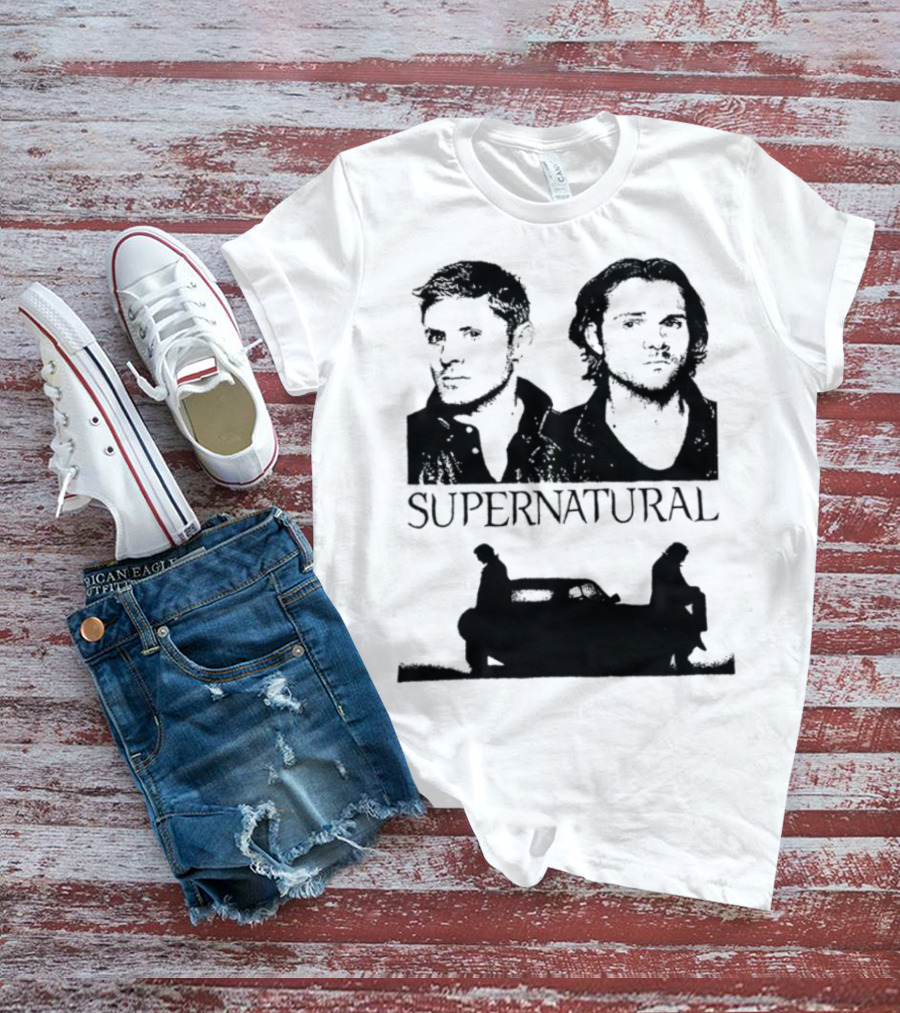 Sam And Dean Winchester Supernatural Impala Duo T-Shirt