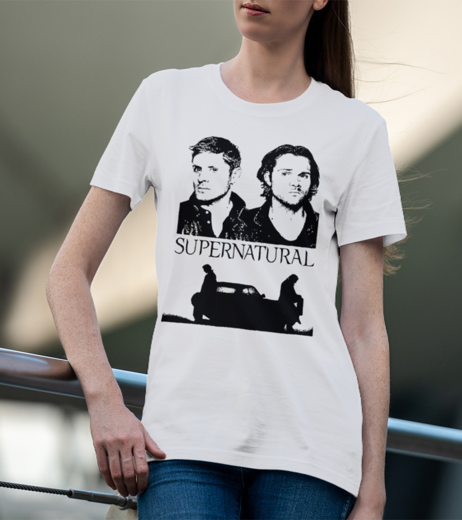 Sam And Dean Winchester Supernatural Impala Duo T-Shirt