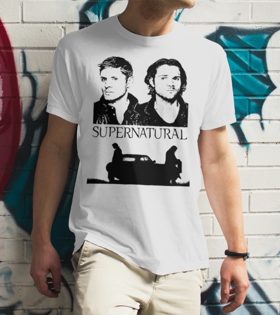 Sam And Dean Winchester Supernatural Impala Duo T-Shirt