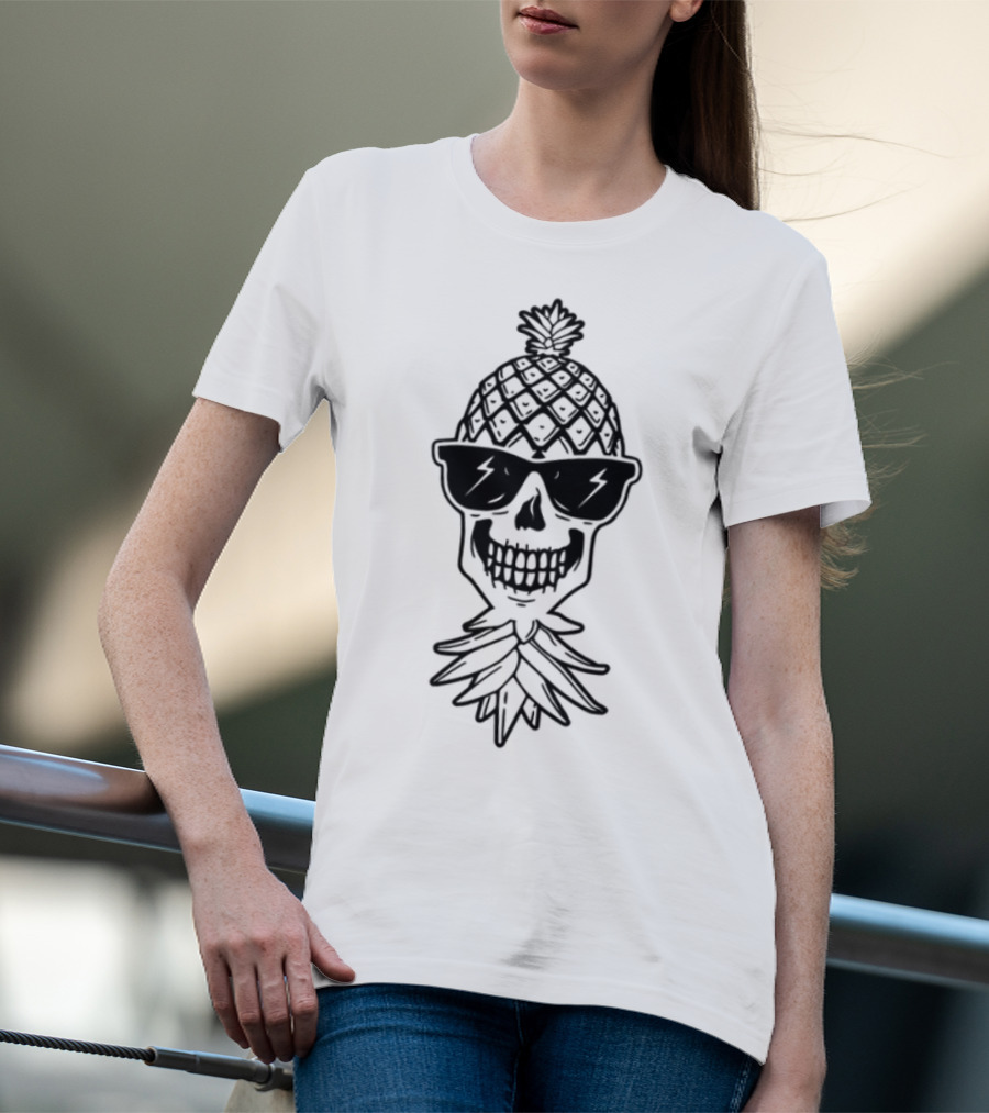 Theswingnation Podcast Pineapple Skeleton Skull Fusion T-Shirt